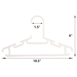 Tosnail 60 Pack White Plastic Children's Hangers - Value Pack for Laundry and Closet