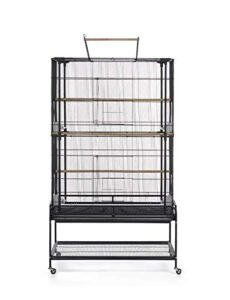 prevue pet products playtop flight bird cage with stand - f085, black