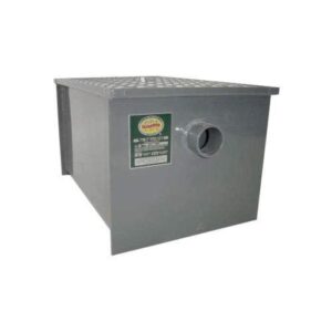 commercial carbon steel grease trap interceptor 30lb - pdi approved - nsf