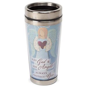 god and angels protect you 16 oz stainless steel travel mug with lid