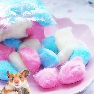 Warm Bedding in Cotton, Cotton Balls Filler for Hamster House, Eliminate Loneliness Enhance Sense of Security for Small Animals Hibernation Like Hamster, Mice, Chinchilla