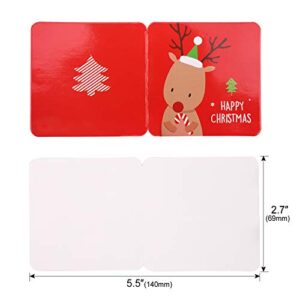 Konsait 144 Count Mini Christmas Cards, Merry Christmas Assorted Greeting Cards Blank Note Cards Xmas Card with Envelopes, Ideal for Kids Gift Box Winter Holiday Christmas Party Favor Supplies