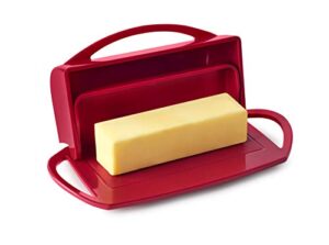 better dish flip-top butter dish without spreader (red)