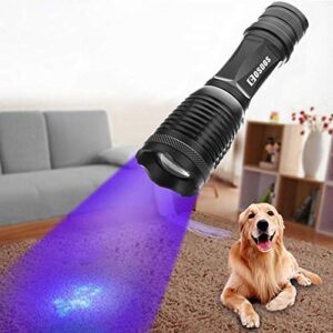 2 Pack UV Flashlight BlackLight, COSOOS 2 in 1 LED Tactical Flashlight & 395nm Black Light Pet Urine Detector for Dog/Cat Urine, Dry Stains, Bed Bugs, Scorpions.