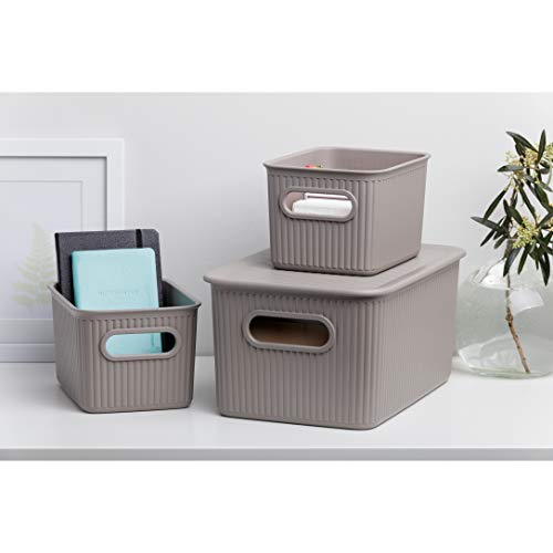 Tatay Baobab Multi-purpose Small Storage Basket with Capacity for 1.5 Litres, Taupe, 12.8 x 16.7 x 10