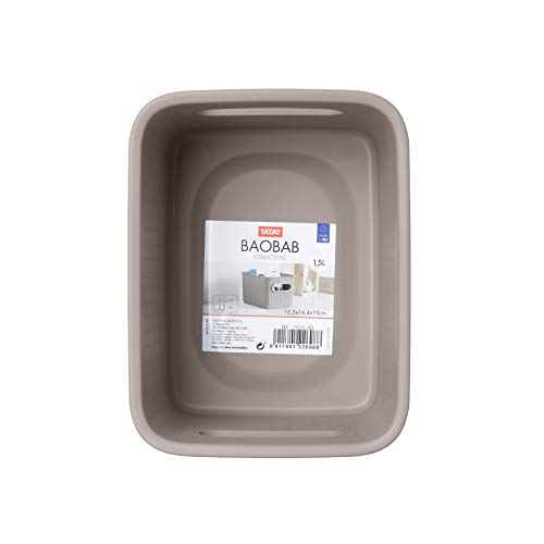 Tatay Baobab Multi-purpose Small Storage Basket with Capacity for 1.5 Litres, Taupe, 12.8 x 16.7 x 10