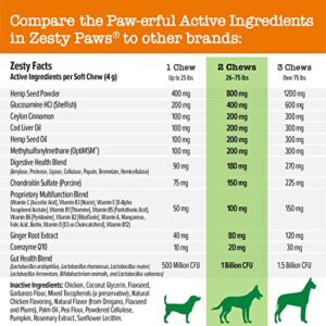 Zesty Paws 8-in-1 Bites for Dogs + Hemp Seed, 90 Count (Packaging May Vary)