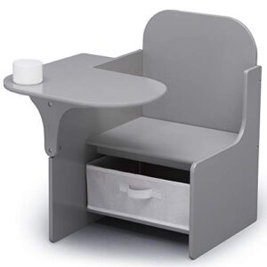 delta children mysize chair desk with storage bin - greenguard gold certified, grey