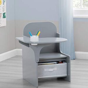 Delta Children MySize Chair Desk with Storage Bin - Greenguard Gold Certified, Grey