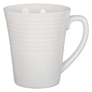 bia cordon bleu white porcelain ribbed coffee mug, 1 size, set of 4