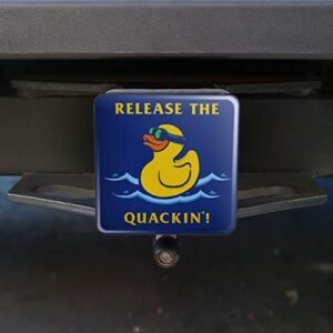 Release The Quackin' Kraken Rubber Duck Funny Humor Tow Trailer Hitch Cover Plug Insert