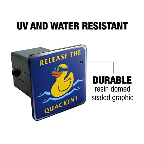 Release The Quackin' Kraken Rubber Duck Funny Humor Tow Trailer Hitch Cover Plug Insert