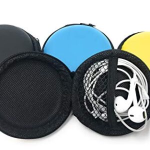 Bulk 12 Pack Hardshell Foam Protective Earphone Earbud Cases or Coin Purses - Zip Closure in 5 Awesome Colors