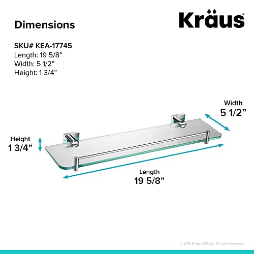 KRAUS Ventus Bathroom Shelf, Chrome Finish, KEA-17745CH