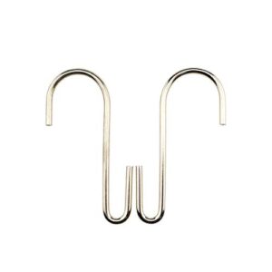 LQJ Pro Large S Hooks Anti-Rust Hang Iron Cast Pots and Pans from Wire Rack Shelf Narrow End Don't Come Off 7 Pack 3.7" Length Solid Metal Hang Tools Kitchenware Belt Handbag in Closet Pantry Garden