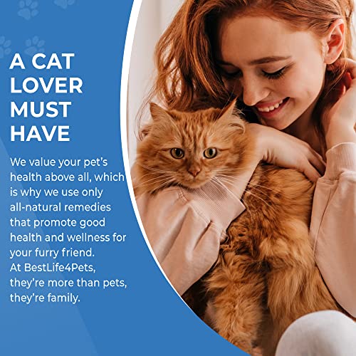 BestLife4Pets Cat UTI Urinary Tract Infection & Kidney Support Treatment - All Natural Medicine to Stop Frequent Urination - Cats Renal Health and Bladder Control - Easy to Use Natural Pills