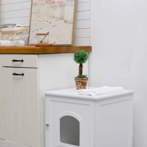 zoovilla Kitty Litter Loo – Hidden Litter Box Furniture, White