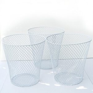 essentials wire mesh waste basket (3, white)