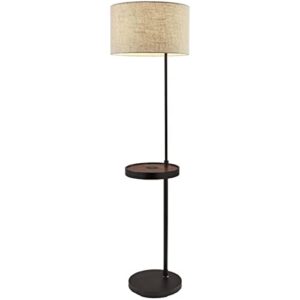 adesso oliver wireless charging shelf floor lamp