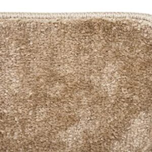 Euro Collection Solid Color Area Rug Rugs Slip Skid Resistant Rubber Backing Machine Washable More Color Options (Beige, 3'3" x 4'11")