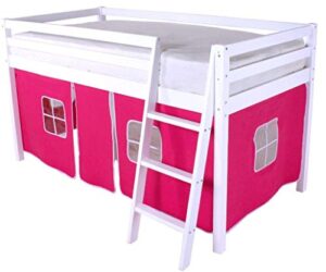 hls pink design curtain set for midsleeper cabin bed