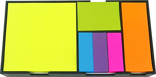 4A Sticky Note Bundle Set, Colored Rectangular Notes and Index Flags Organizer, Gifts for Students and Teachers! 100 Sheets/Pad, 6 Pads/Set, 600 Sheets/Set, 4A BS 1801