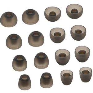 Replacement Ear Tips for Momentum Sennheiser HD1 Headphone, Rayker Soft Comfort Silicone Tips, in Ear Canal, XS/S/M/L Size Included, 8 Pairs, Momentum, Gray