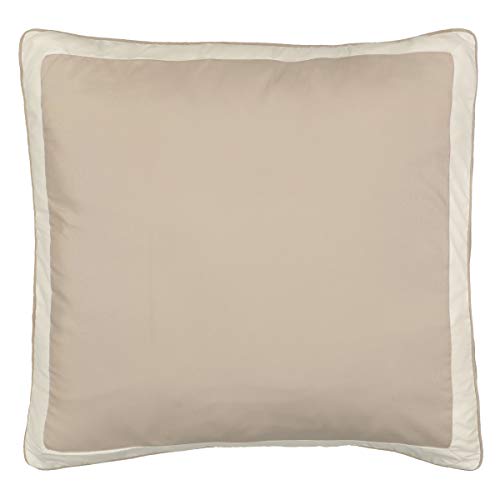 Vue Bensonhurst Modern Pleated Square Decorative Throw Pillow, 16" x 16", Ivory