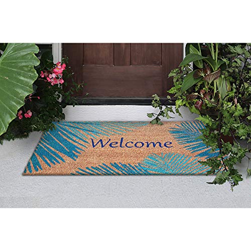 Liora Manne Natura Door Mat - Novelty Designs, Durable Natural Coir & Vinyl Back, Long Lasting Color, Foyers, Porches, Patios & Decks, Welcome, 2' x 3'