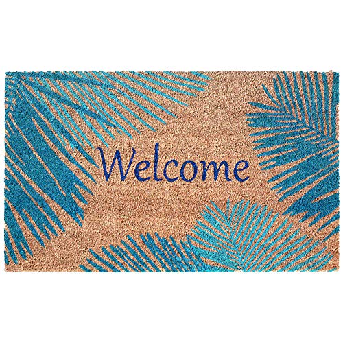 Liora Manne Natura Door Mat - Novelty Designs, Durable Natural Coir & Vinyl Back, Long Lasting Color, Foyers, Porches, Patios & Decks, Welcome, 2' x 3'