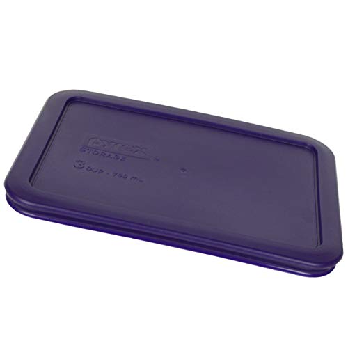 Pyrex 7210-PC 3-Cup Purple Plastic Food Storage Lid, Made in USA - 6 Pack