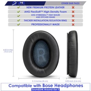 Premium Replacement SoundLink AE2 Ear Pads and SoundLink AE2 Headband pad Cushion Compatible with Bose SoundLink Around-Ear 2 / Bose Soundlink AE2 Headphones (Black)