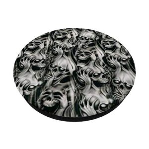 Unique Skull Hear No Evil, See No Evil, Speak No Evil PopSockets PopGrip: Swappable Grip for Phones & Tablets