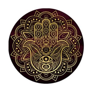 Yoga Mandala Flower Hamsa Hand Yoga & Meditation Woman PopSockets PopGrip: Swappable Grip for Phones & Tablets