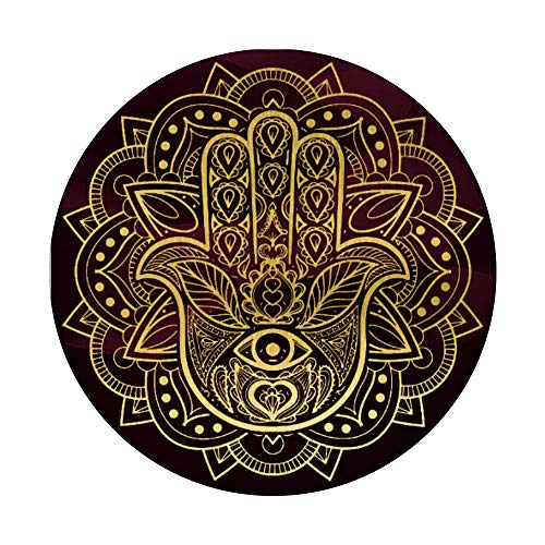 Yoga Mandala Flower Hamsa Hand Yoga & Meditation Woman PopSockets PopGrip: Swappable Grip for Phones & Tablets