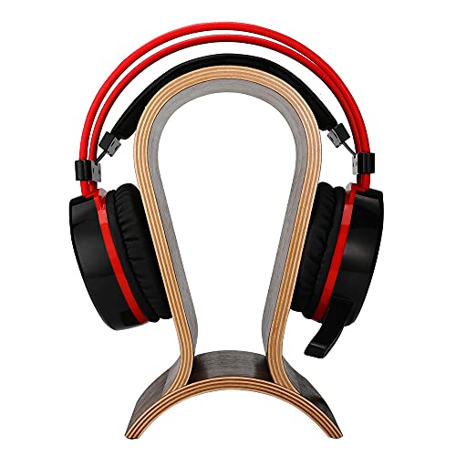 Headphone Stand Wood, Headset Stand for Desk, Walnut Gaming Headphone Holder Compatible for Sennheiser, Bose, Beats, Razer, AKG, Airpod Max, HyperX, Sony PS4 et.