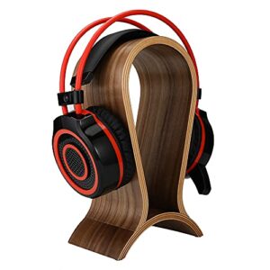 Headphone Stand Wood, Headset Stand for Desk, Walnut Gaming Headphone Holder Compatible for Sennheiser, Bose, Beats, Razer, AKG, Airpod Max, HyperX, Sony PS4 et.