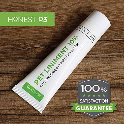 Honest O3 Pet Liniment 10% Ozone Oil | Ozone Infused Multipurpose Veterinary Cream | Animal Ointment | 1.2 Ounces