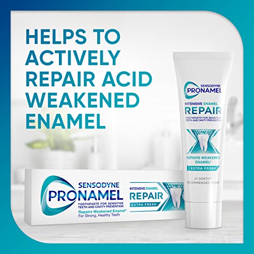 Sensodyne Pronamel Intensive Enamel Repair Toothpaste for Sensitive Teeth, to Reharden and Strengthen Enamel, Extra Fresh - 3.4 Ounces