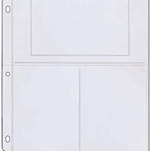 PhotoSMART Photo/Postcard Page for 3-Ring Binders - Archival-Safe Plastic - Three 4" x 6" Pocket - Holds six Photos/Postcards - 25 Pack - ACS-253T Store & Protect