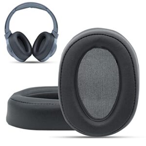 krone kalpasmos ear pads for sony wh-h900n, compatible with sony mdr-100abn headphones over ear cushion, soft memory foam protein leather replacement earpad sony headset repair part, with pu bag(grey)