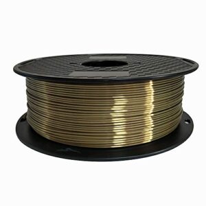 Silk Antique Gold PLA Filament 1.75 mm 3D Printer Filament 1KG 2.2LBS 3D Printing Materials Silky Shiny Gold Filament Metallic Metal Bronze Brass PLA CC3D Gold Silver Copper Color