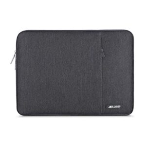mosiso laptop sleeve bag compatible with macbook air/pro, 13-13.3 inch notebook, compatible with macbook pro 14 inch 2023-2021 a2779 m2 a2442 m1, polyester vertical case with pocket, space gray