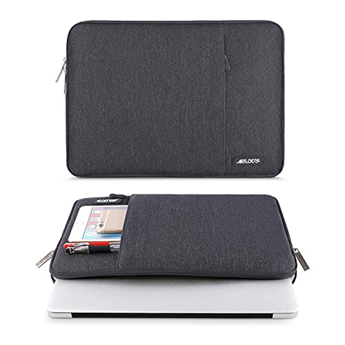 MOSISO Laptop Sleeve Bag Compatible with MacBook Air/Pro, 13-13.3 inch Notebook, Compatible with MacBook Pro 14 inch 2023-2021 A2779 M2 A2442 M1, Polyester Vertical Case with Pocket, Space Gray