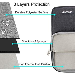 MOSISO Laptop Sleeve Bag Compatible with MacBook Air/Pro, 13-13.3 inch Notebook, Compatible with MacBook Pro 14 inch 2023-2021 A2779 M2 A2442 M1, Polyester Vertical Case with Pocket, Space Gray