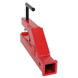 Clamp On Trailer Hitch 2" Receiver Ball Mount Bobcat Deere Tractor Bucket Red