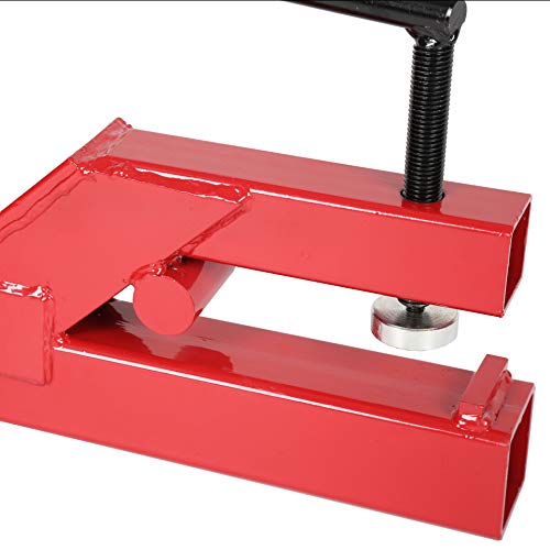 Clamp On Trailer Hitch 2" Receiver Ball Mount Bobcat Deere Tractor Bucket Red