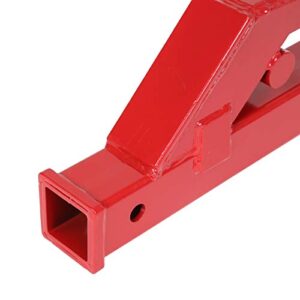 Clamp On Trailer Hitch 2" Receiver Ball Mount Bobcat Deere Tractor Bucket Red