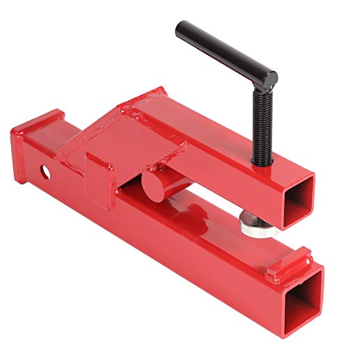 Clamp On Trailer Hitch 2" Receiver Ball Mount Bobcat Deere Tractor Bucket Red