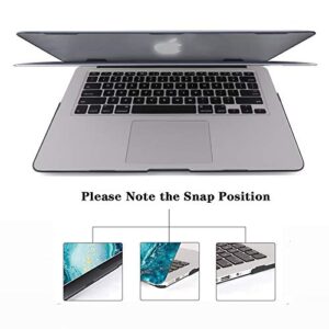 iCasso for MacBook Air 13 inch Case (Release 2010-2017 Older Version), Plastic Hard Shell Protective Case & Keyboard Cover Only for MacBook Air 13 Inch Model A1466/A1369 - River Sand